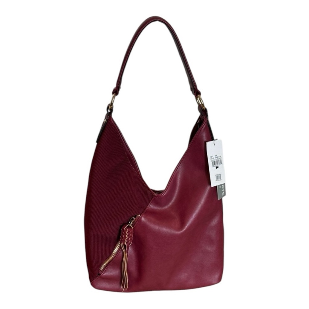 Sondra Roberts Squared Large Faux Leather Shoulder Purse Handbag New With‎ Tags